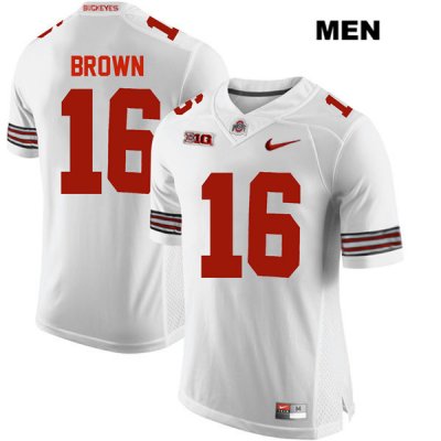 Men's NCAA Ohio State Buckeyes Cameron Brown #16 College Stitched Authentic Nike White Football Jersey UA20U63XB
